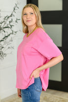 Andree by Unit Take It Easy Slouchy Tee in Hot Pink Womens