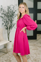 Take Me Out to Dinner Square Neck Dress Womens