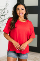 Andree by Unit Take It Easy Slouchy Tee in Red Womens