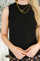 Blu Pepper Tank You Very Much Knit Tank in Black Womens