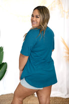 Heimish Teal Me Everything Babydoll Top Shirts & Tops