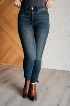 Judy Blue Tessa High Rise Tummy Control Top Step Hem Skinny Jeans Jeans