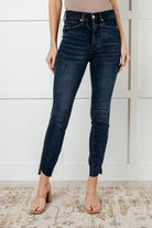 Judy Blue Tessa High Rise Tummy Control Top Step Hem Skinny Jeans Jeans