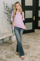 Thanks To You Relaxed Tee in Lilac Womens