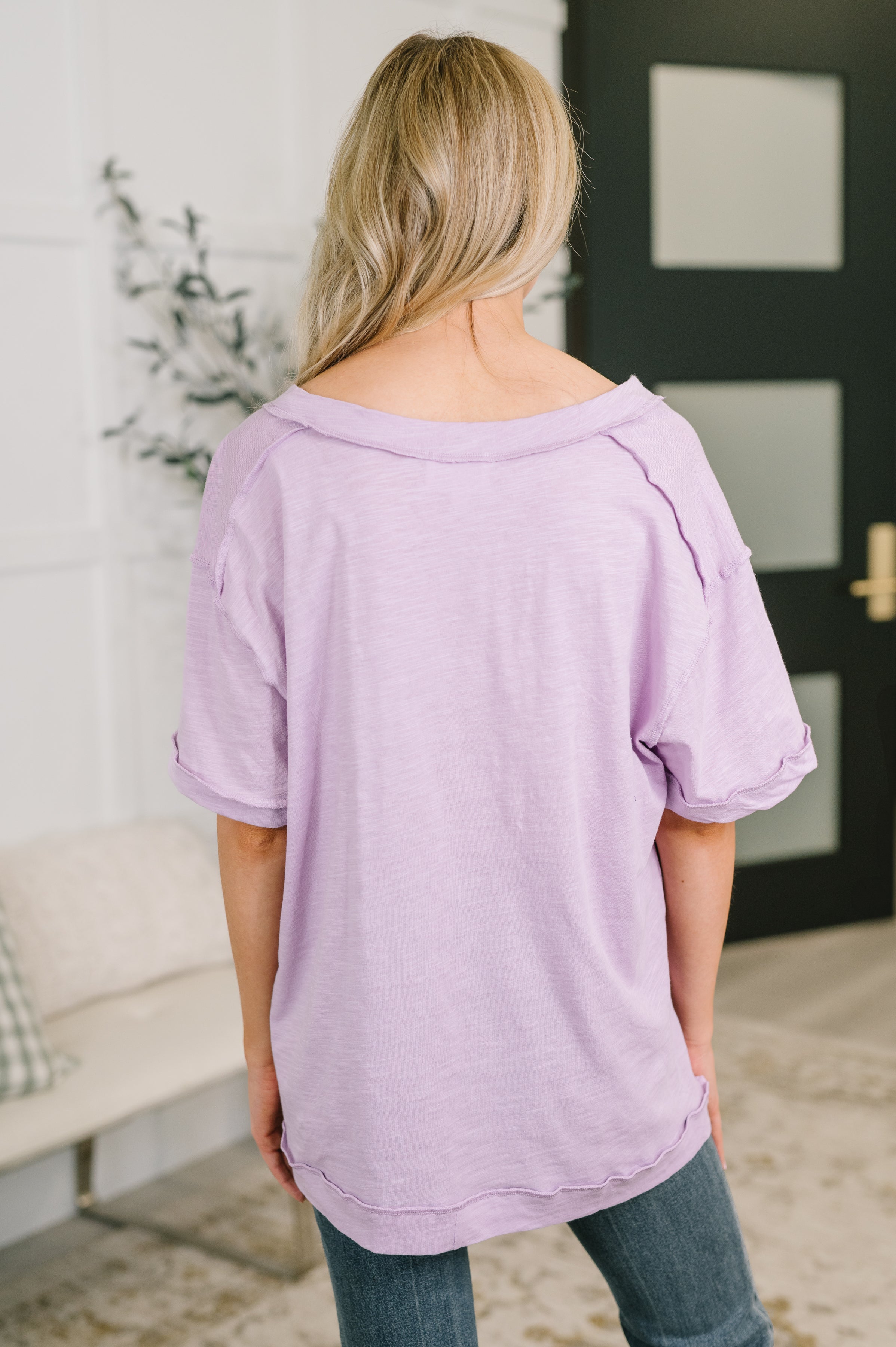 Thanks To You Relaxed Tee in Lilac Womens