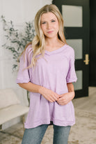 Thanks To You Relaxed Tee in Lilac Womens