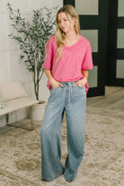 Thanks To You Relaxed Tee in Pink Womens