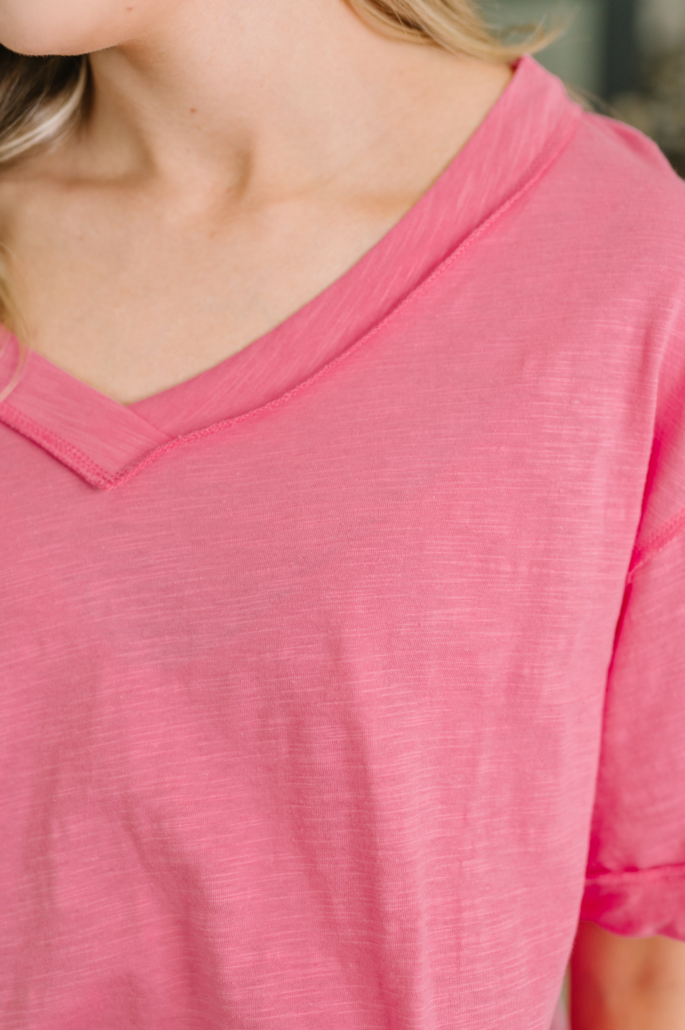 Thanks To You Relaxed Tee in Pink Womens