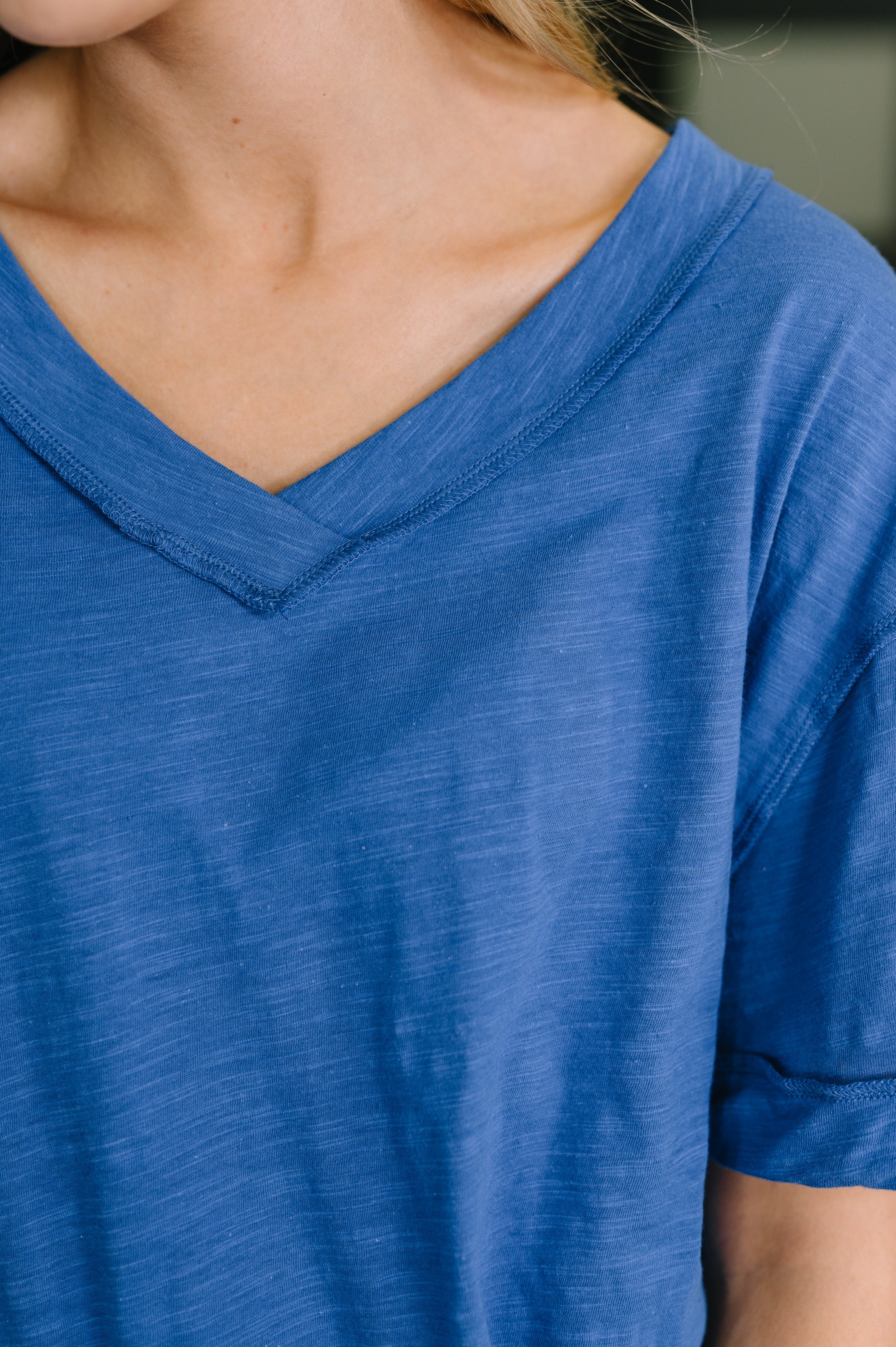 Thanks To You Relaxed Tee in Royal Blue Womens