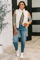 Zenana Puffer Vest in Sand Beige Womens