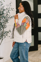 Zenana Puffer Vest in Sand Beige Womens