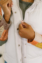 Zenana Puffer Vest in Sand Beige Large Womens