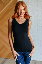 Yelete The Basics Reversible Longline Tank in Black Ave Shops