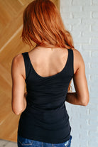 Yelete The Basics Reversible Longline Tank in Black Ave Shops