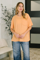 Andree by Unit The Go-To Tee in Apricot Bliss Womens