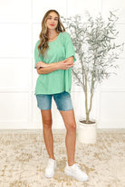 Andree by Unit The Go-To Tee in Spearmint Womens