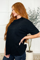 Andree by Unit The Layback Relaxed Basic Tee in Black Womens