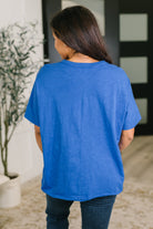 The Layback Relaxed Basic Tee in Royal Blue Womens