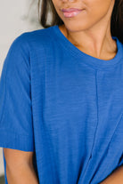 The Layback Relaxed Basic Tee in Royal Blue Womens