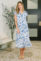 One Eleven North The Missing Piece Tiered Flutter Sleeve Dress Womens