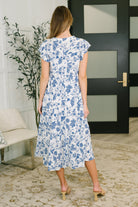 One Eleven North The Missing Piece Tiered Flutter Sleeve Dress Womens