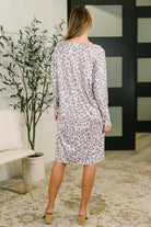 One Eleven North The Person You Are V-Neck Leopard Print Dress Womens