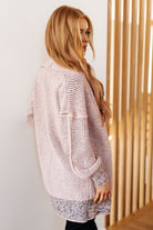 One Eleven North The Way It Was Cardigan in Mauve Layers