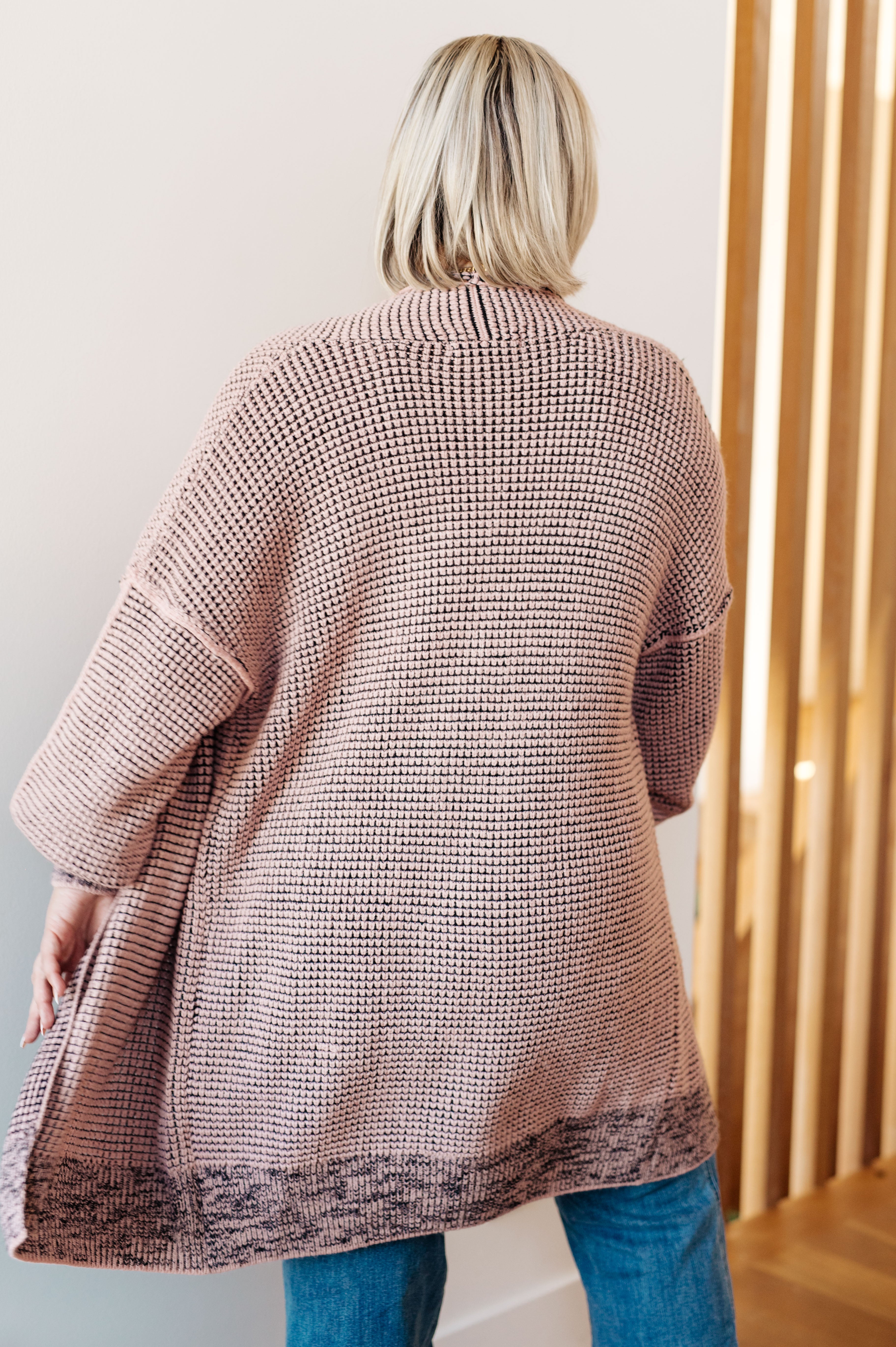 One Eleven North The Way It Was Cardigan in Mauve Layers