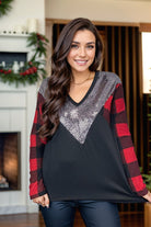 Heimish This Wonderful Life Sequin & Holiday Plaid Pullover