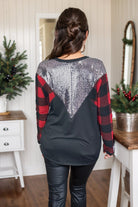 Heimish This Wonderful Life Sequin & Holiday Plaid Pullover