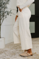 Honey Mark Thyme Culottes in Cream Womens