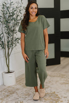 Honey Mark Thyme Culottes in Dusty Pine Womens