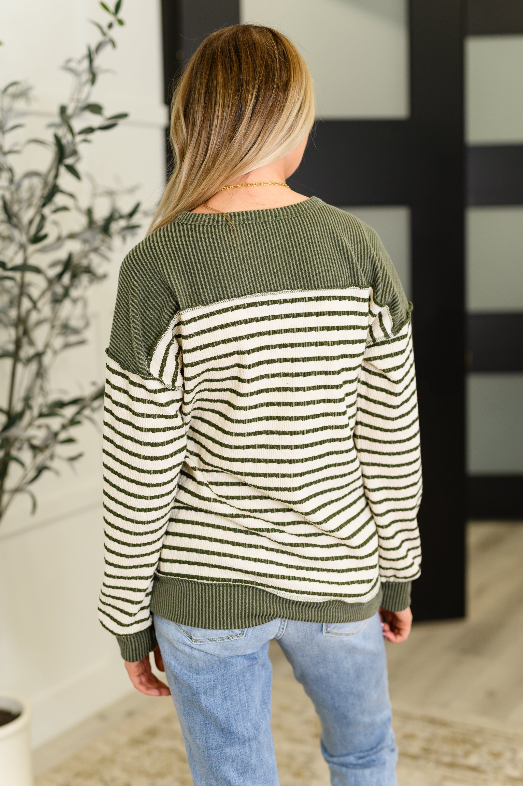Heimish Timeless Lines Contrast Henley Top Womens