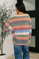 Haptics To Be Determined Drop Shoulder Top in Rust, Olive and Blue Womens
