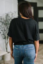 Dear Scarlett Together We're Unlimited Basic V-Neck Tee in Black Womens