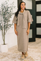 Dear Scarlett Travel Envy Ribbed Knit Dress in Light Coco Womens