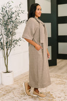 Dear Scarlett Travel Envy Ribbed Knit Dress in Light Coco Womens