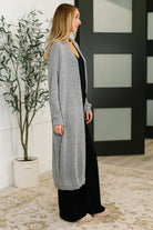 Travel Hideaway Open Front Cardigan in Soft Grey Womens