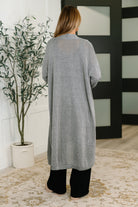Travel Hideaway Open Front Cardigan in Soft Grey Womens