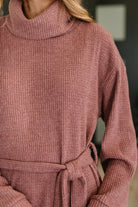 Dear Scarlett Travel Plush Knit Dress in Autumn Berry Womens