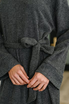 Dear Scarlett Travel Plush Knit Dress in Charcoal Womens