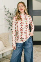 Haptics Under My Impression High Neck Floral Top Womens