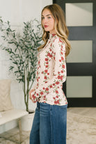 Haptics Under My Impression High Neck Floral Top Womens
