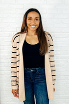 One Eleven North Under Wraps Striped Cardigan Womens