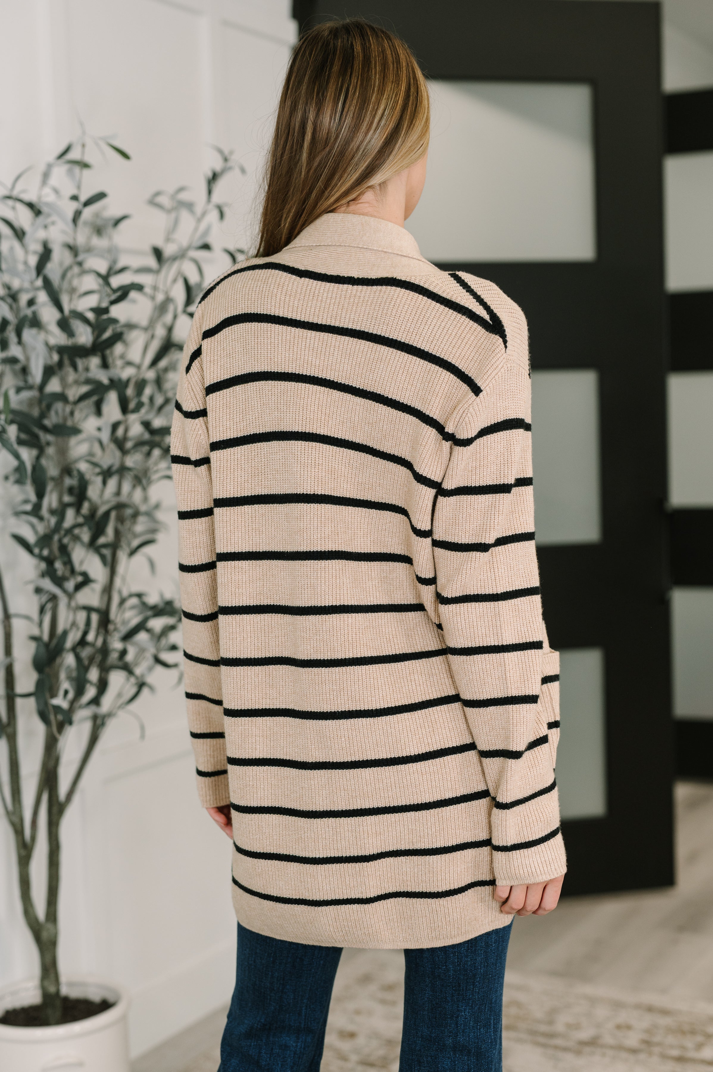 One Eleven North Under Wraps Striped Cardigan Womens