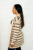 One Eleven North Under Wraps Striped Cardigan Womens