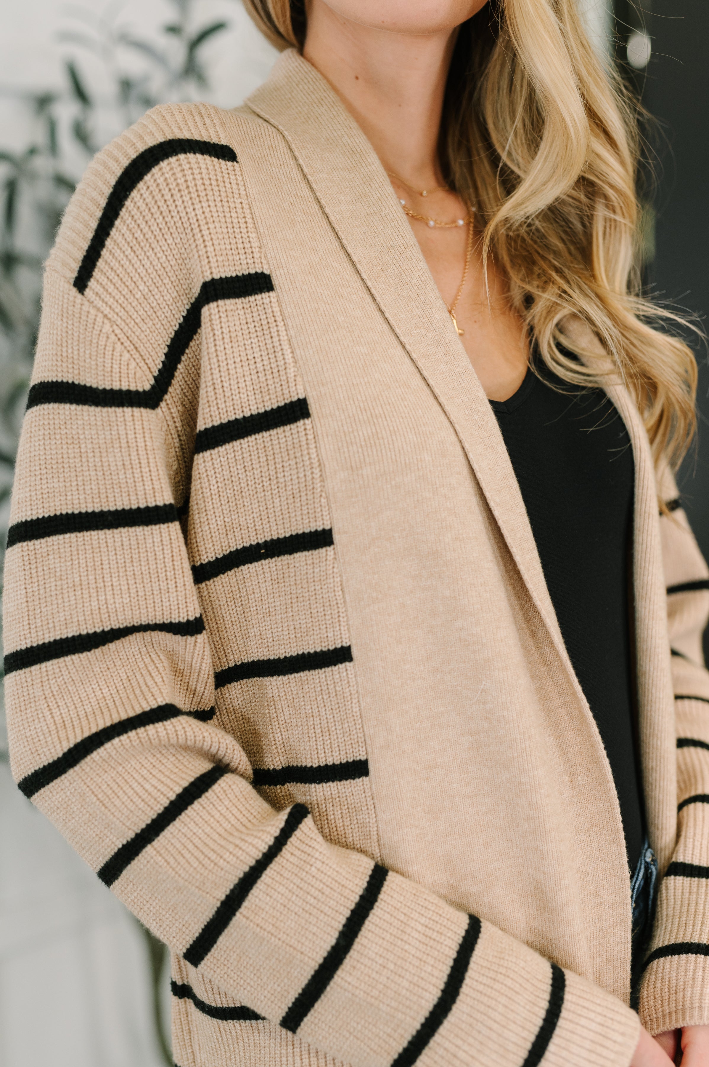 One Eleven North Under Wraps Striped Cardigan Womens