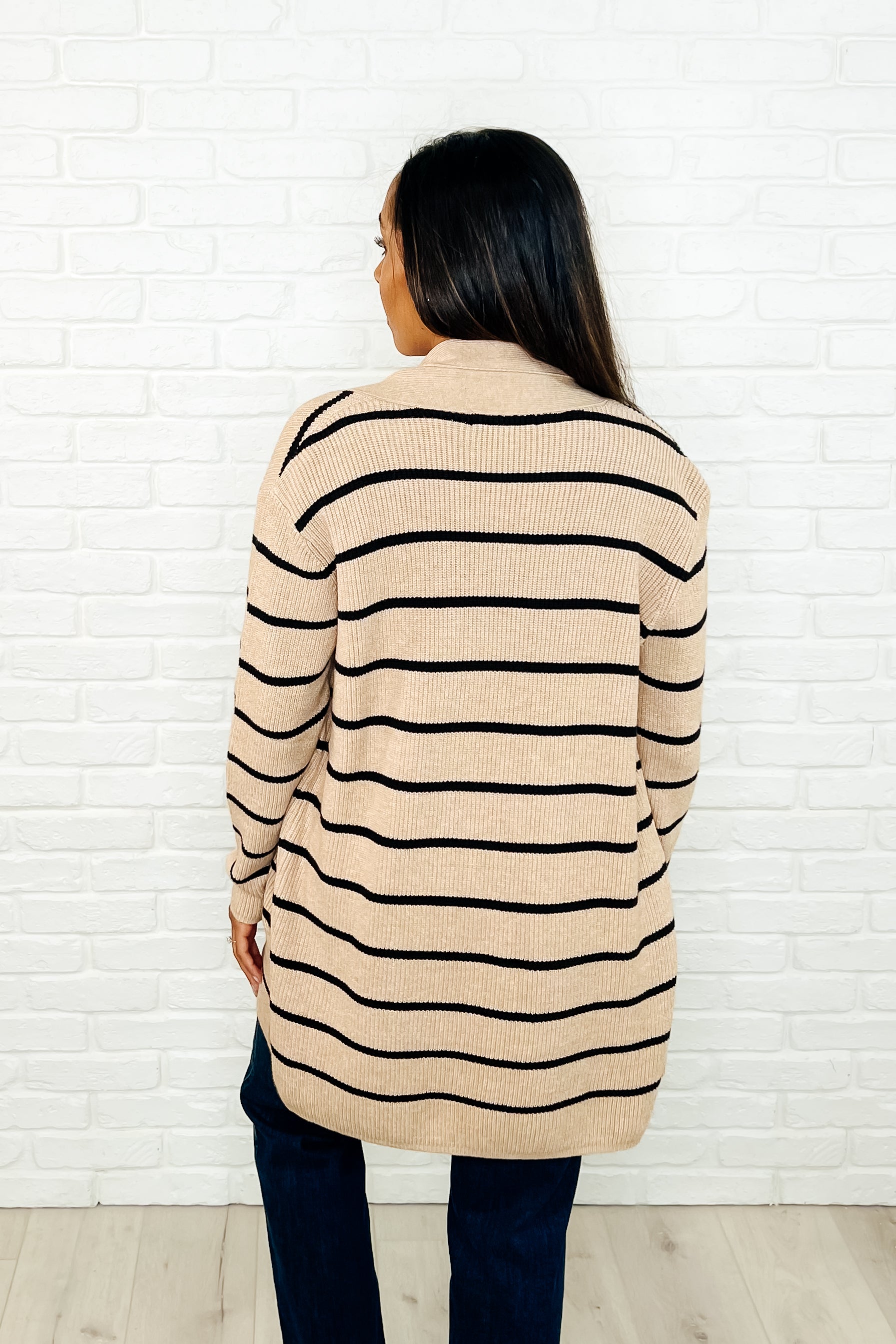 One Eleven North Under Wraps Striped Cardigan Womens
