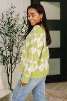 In Loom Up, Up and Away Argyle Cardigan Womens