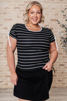 One Eleven North Vaguely Speaking Striped Top Tops